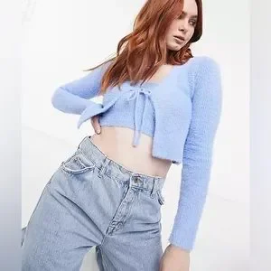 Bershka Sweaters Iso Bershka Tie Front Cardigan Poshmark